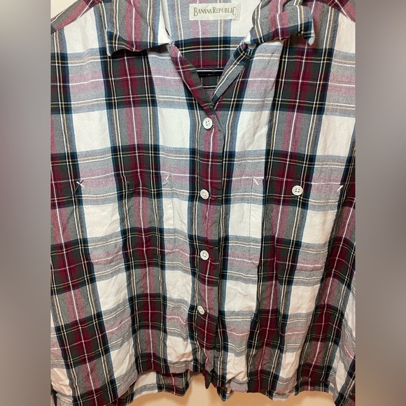 ✨ Women’s Banana Republic Crop Flannel Size S #B1 - Picture 2 of 6